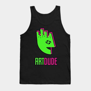 YourArtDude Logo In Lime And Magenta Tank Top